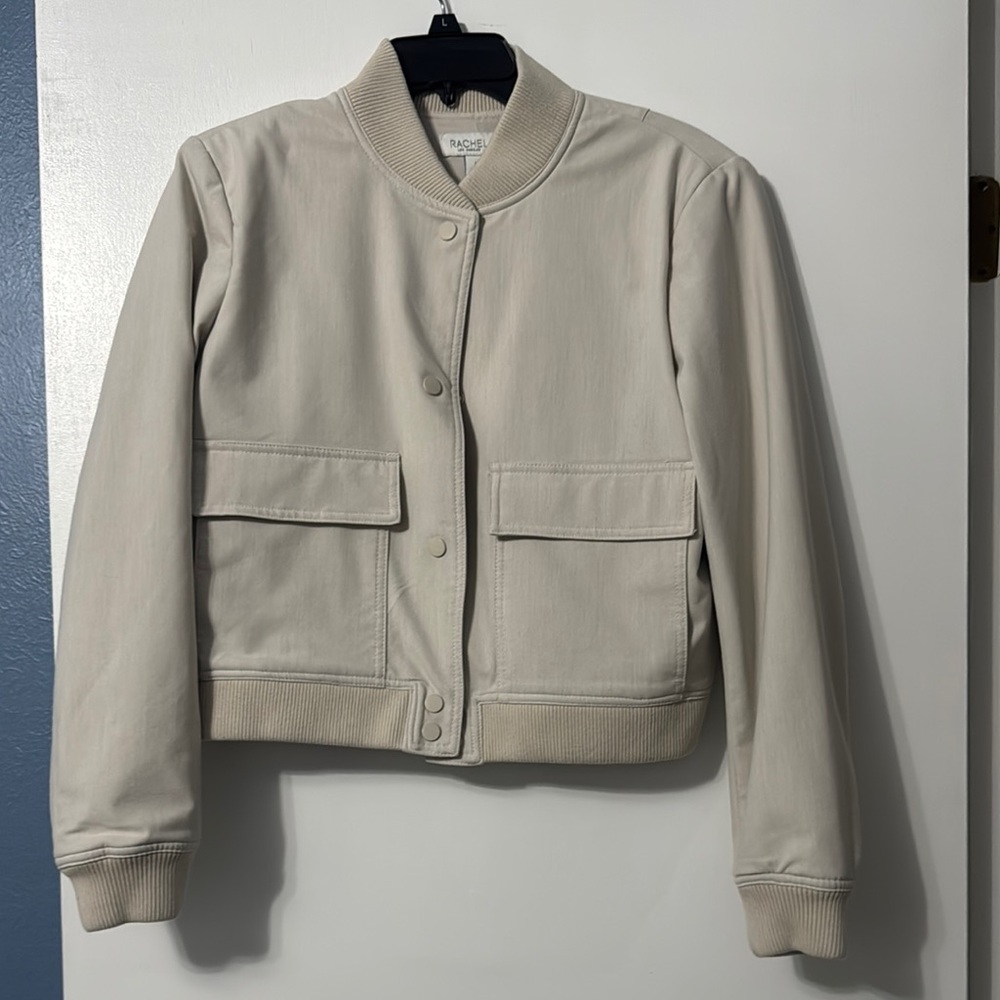 Cream Bomber Jacket